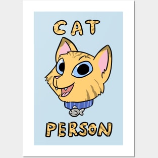 Cat person Posters and Art